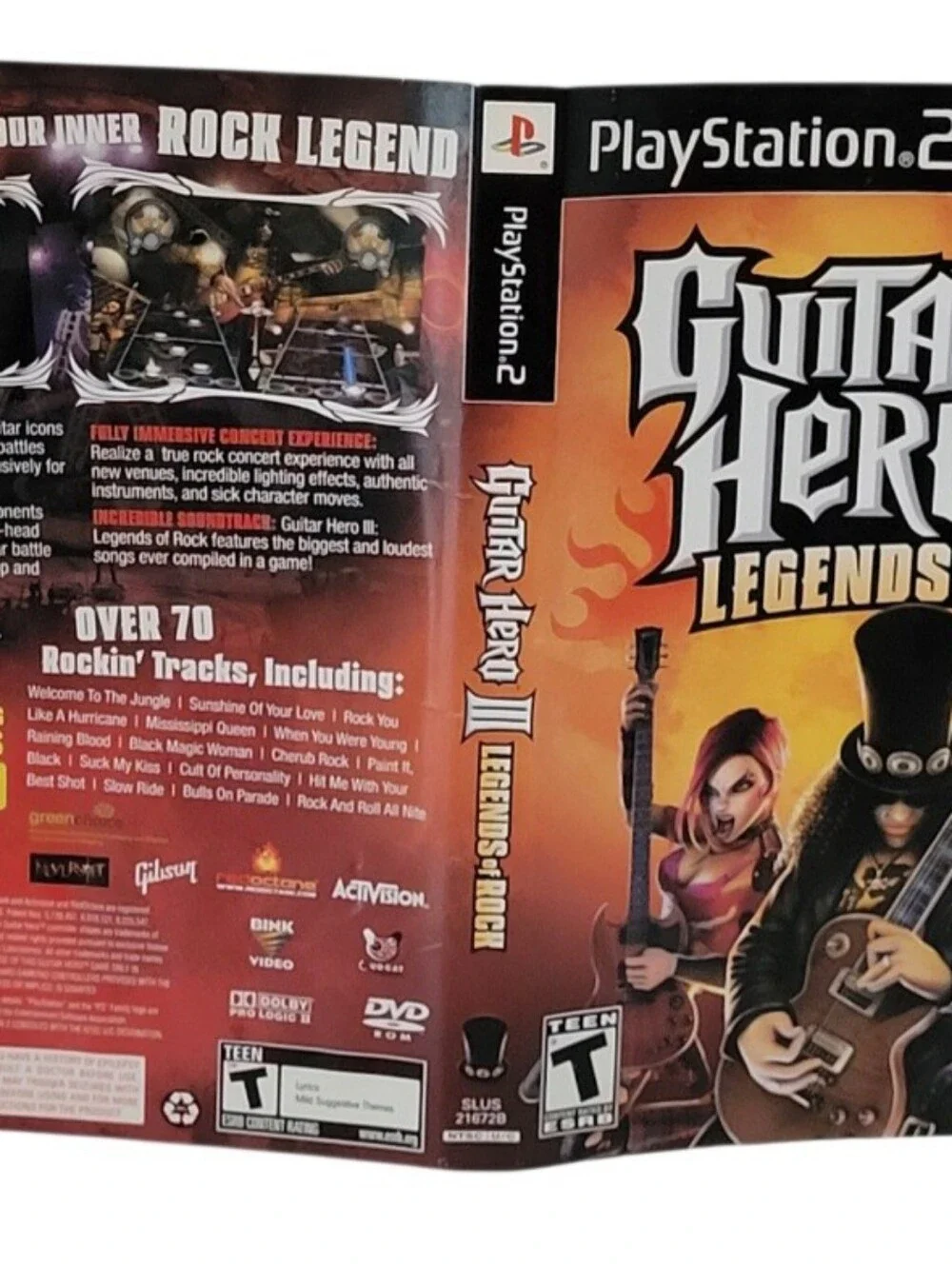 ARTWORK ONLY PlayStation 2 Guitar Hero III 3 Legends of Rock (NO GAME / NO CASE)